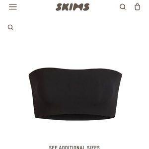 SKIMS FITS EVERYBODY BANDEAU BRA ONYX SIZE 3X NEW